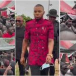 VIDEO: Luxury cars, breaking COVID protocols as popular pastors storm the funeral of Obinim's father
