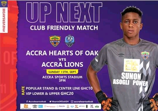 Hearts of Oak play Accra Lions in big return to Accra Sports Stadium on Sunday