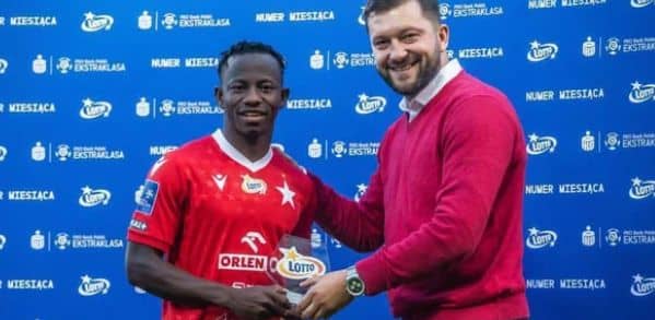 Yaw Yeboah wins Polish league goal of the month award