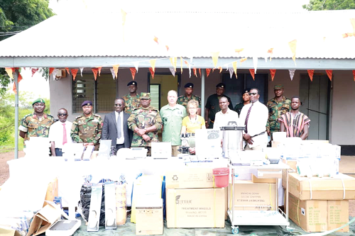 Daboya Military Training School receives equipment, medical items