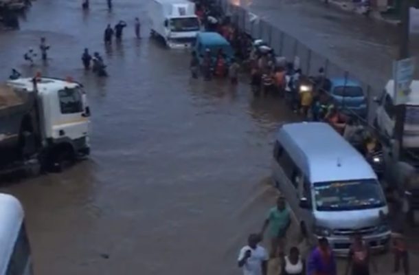 Kaneshie in Accra flooded after Friday dawn downpour