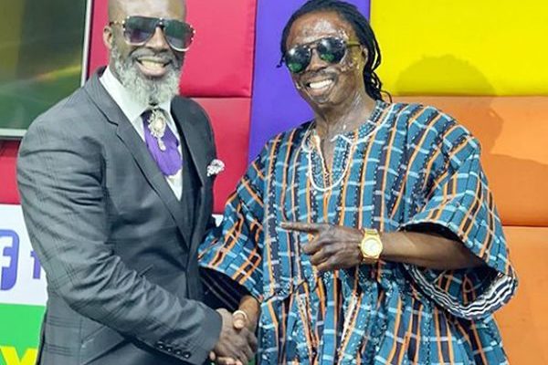Prophet Kumchacha and Kwaku Bonsam 'smoke peace pipe'