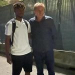 Coach Milovan Rajevac meets Ghanaian midfielder Edumund Addo