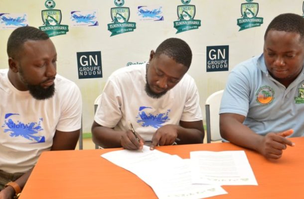 PHOTOS: Elmina Sharks signs partnership agreement with Glory-filled drinking water