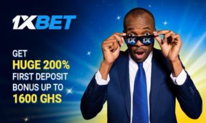 1xBet Gives You the Biggest Welcome Bonus in Ghana - 200% up to 1600 GHS!