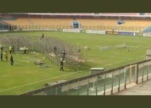 VIDEO: NSA abandons repair works at the Accra Stadium as event organizers get the place ready
