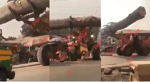 3 arrested over ‘dangerous’ transportation of huge log at Ejisu