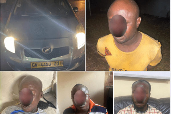 A gang of four-armed robbers arrested for robbery at Amasaman