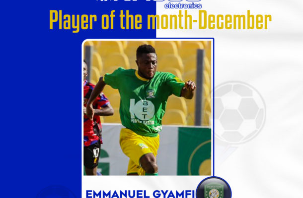 Emmanuel Gyamfi wins NASCO Player of the Month award for December