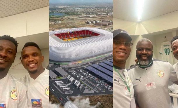 Asamoah Gyan, Sammy Kuffour play with other legends to inaugurate world class Senegal stadium