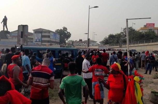 Protestors gather to kickstart ‘Yentua’ demo against E-Levy [Photos]