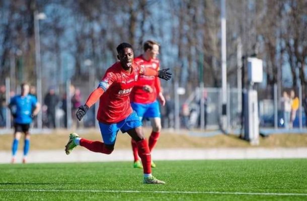 VIDEO: On loan Kotoko forward Joseph Amoako scores for Helsingborg IF
