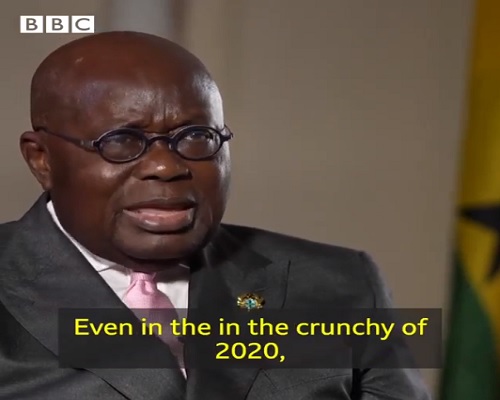 Full Video: Akufo-Addo and BBC journalist banter over current state of Ghana’s economy