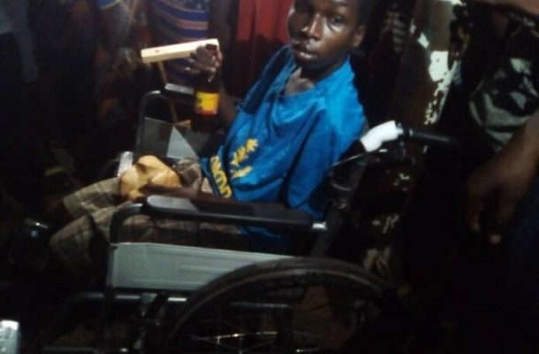 C/R: Physically challenged boy dumped on the street at night at Mankessim