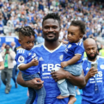 Daniel Amartey parades adorable kids at Leicester City's final game of the season