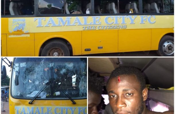 PHOTOS & VIDEO: Tamale City attacked at Nsoatre after draw with Baffour Soccer Academy