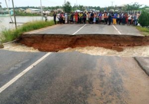Residents, travellers unsafe as main bridge linking Cape Coast and Twifo Praso caves in