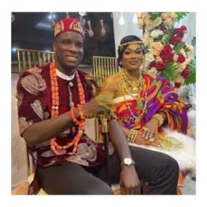 PHOTOS & VIDEOS: Nigerian striker Paul Onuachu marries Ghanaian girlfriend in plush ceremony