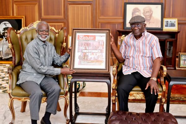 Nduom pays courtesy call on Ex-President Kufuor