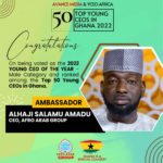 Ambassador Alhaji Salamu Amadu crowned as the 2022 Young CEO of the Year