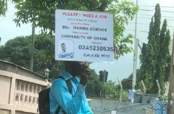 Tears of joy as graduate receives over 50 job offers after advertising his joblessness on placard