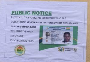 Confusion hits DVLA as it starts ‘no Ghana Card, no vehicle registration’ policy