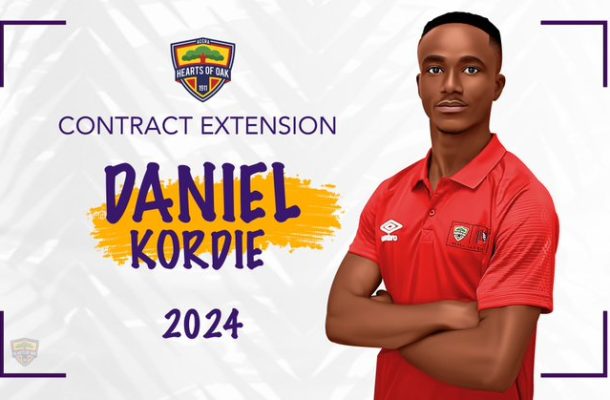 OFFICIAL: Hearts of Oak hands Daniel Kodie a two-year contract extension