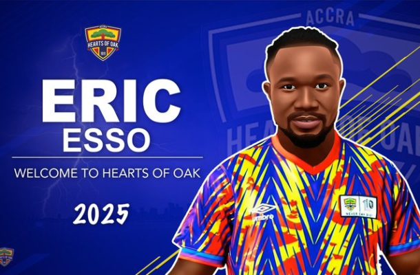 OFFICIAL: Eric Esso signs for Hearts of Oak