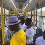 Buses troop in as hundreds of hired youth walk for Alan in Kumasi