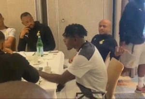 VIDEO: Salisu Mohammes spotted for the first time dining in Black Stars camp