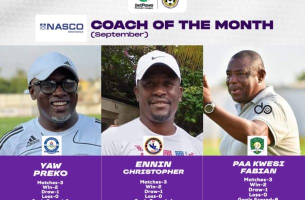 Three coaches battle for NASCO coach of the month award