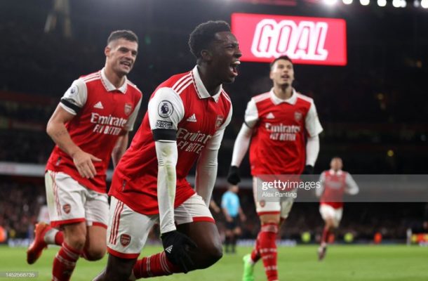 VIDEO: Eddie Nketiah scores first Premier League goal in Arsenal's win over West Ham
