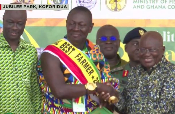 Nana Yaw Sarpong Siriboe is 2022 Best Farmer; gets GHS 1m, other prizes