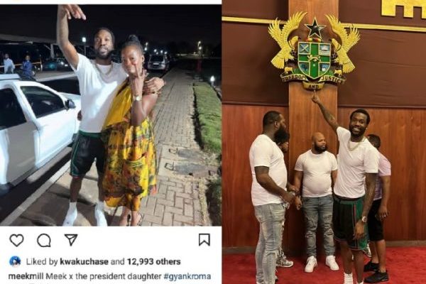 ‘I’m really excited my daughter insisted you meet me’ – Akufo-Addo to Meek Mill