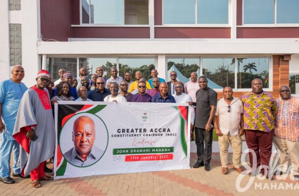 NDC Greater Accra Chairmen endorse Mahama; promises to pay his GH¢500K filing fee