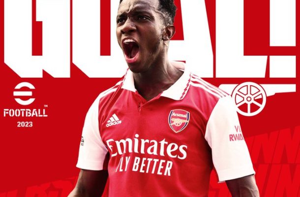 VIDEO: Watch Eddie Nketiah's double for Arsenal against Man Utd