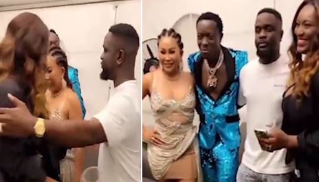 How Sarkodie quickly grabbed his wife during a photo session with Michael Blackson and fiancée