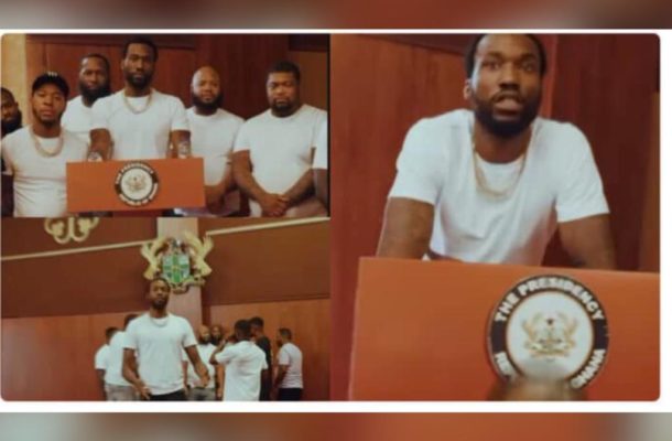 Ghanaians angry over Meek Mill’s music video shot at Jubilee House