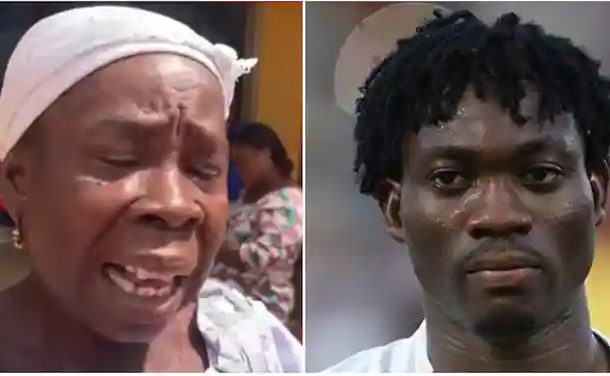 VIDEO: 71-yr-old mother of Christian Atsu weeps uncontrollably with son still 'missing'