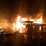 Fire guts wooden structures at Spintex