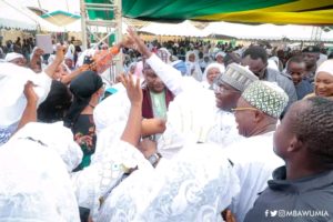 VIDEO: How ecstatic Kumasi Zongo women trooped into new mosque with praises to Dr. Bawumia