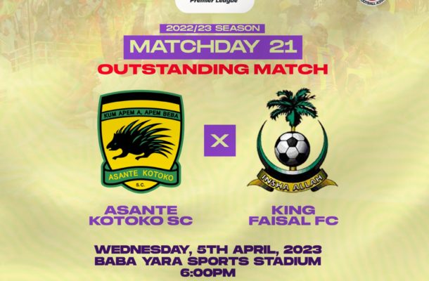 Date fixed for Kotoko's outstanding league game against King Faisal