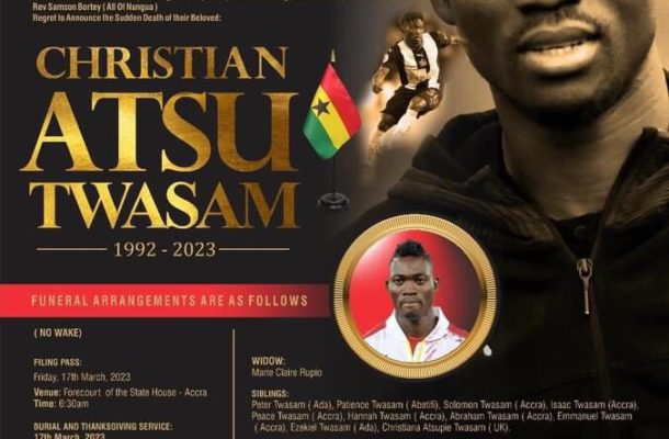 Christian Atsu to be interred at his hometown of Dogobome on Friday