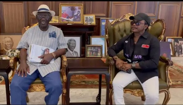 Nana Acheampong visits former president J.A Kufuor ahead of his 30th anniversary celebration