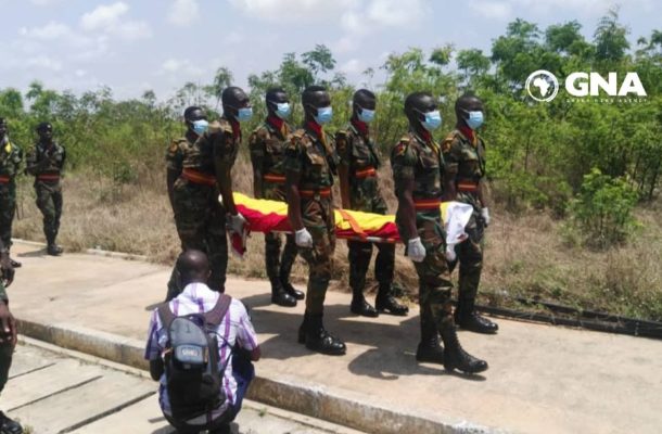 PHOTOS & VIDEO: Young soldier killed at Ashaiman laid to rest