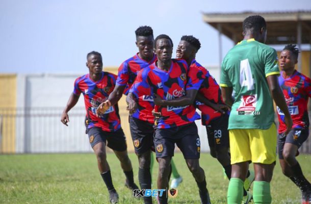 Struggling Legon Cities stun Aduana Stars to move out of relegation zone