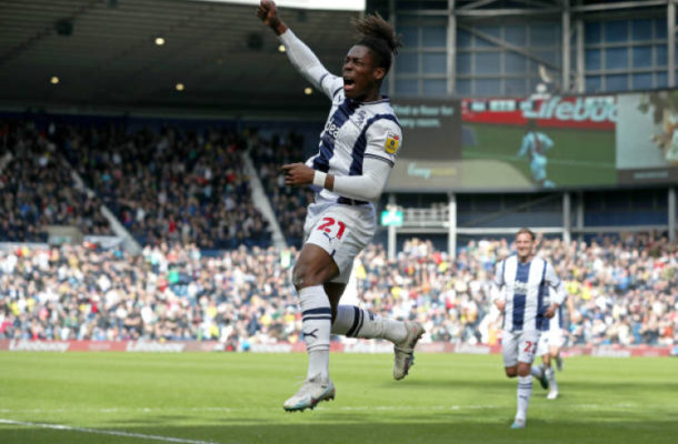 Ghanaian forward Brandon Thomas-Asante scores in West Brom's draw against Leeds United