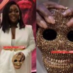 Jackie Appiah's skull-shaped clutch draws attention at an event
