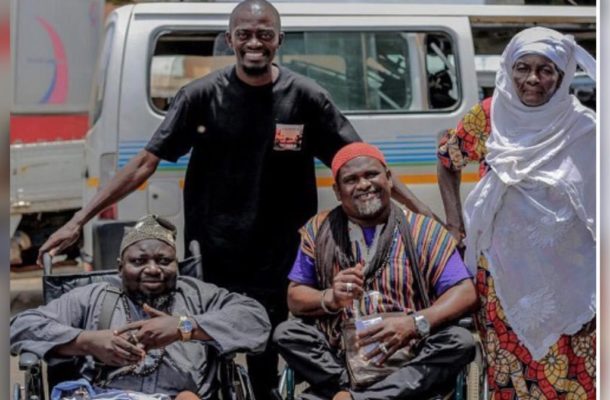 Lil Win donates wheelchairs, cash to physically challenged individuals in Kumasi