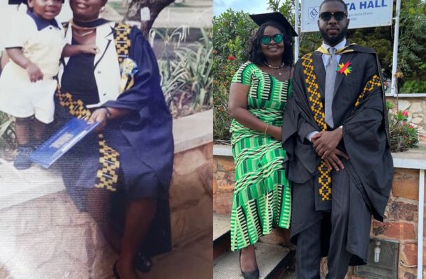 Legon: Boy attends graduation with mum and years later mother attends his